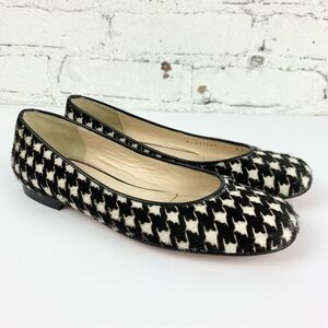 Cole Haan Houndstooth Fur Calf Hair Ballet Flats 7B